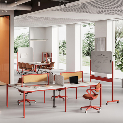 FLEX Modern Aesthetics Design 4 People Workstation Desk With Collaborative Seating