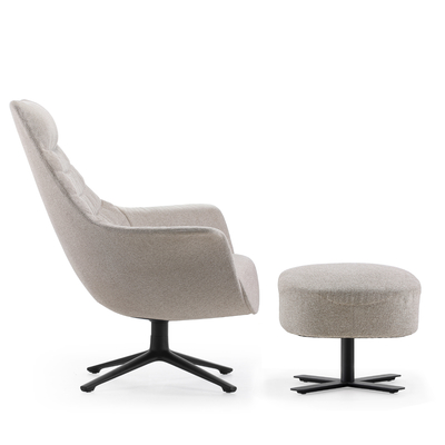 Contemporary Soft Upholstery Modern Office Lounge Chairs With Base Reclining