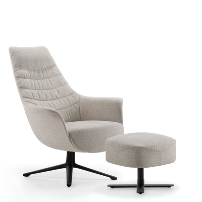 Contemporary Soft Upholstery Modern Office Lounge Chairs With Base Reclining