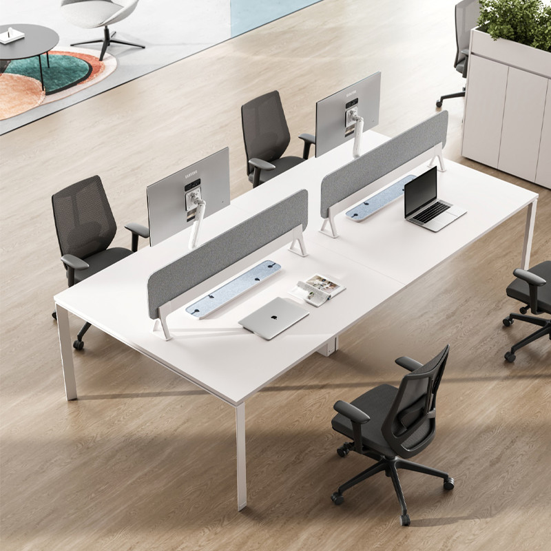 MC3.0 Office Workstation Desk 4 Person Office Table Modern Design with Desk Screen