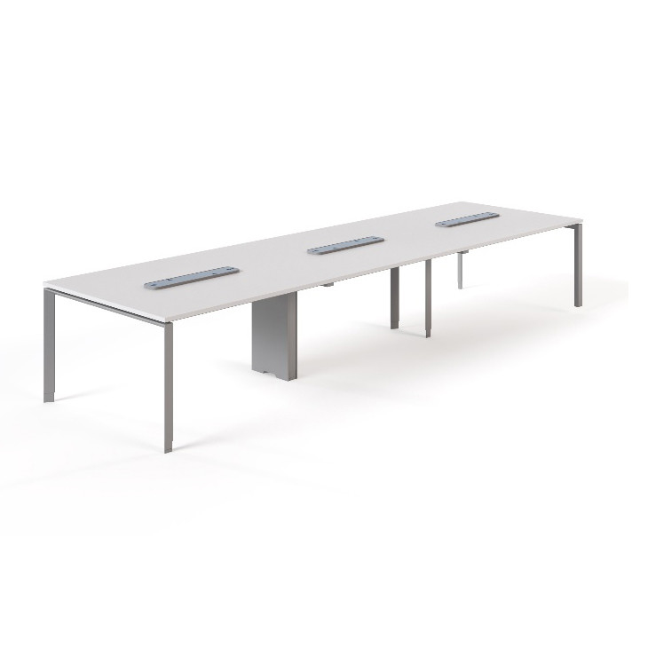 MC3.0 E1 Melamine Board Conference Table Meeting Room Desk With Cable Management