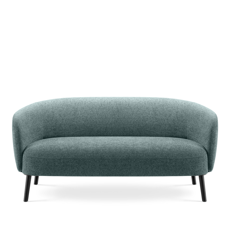 Plush Modern Office Couch , Bouncy Fabric Waiting Area Sofa For Small Spaces